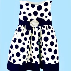Jenny & Me Navy Polka-Dot Sz 18-24 Dress